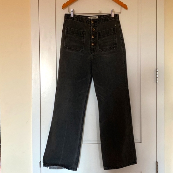 Reformation Eloise Cropped High-Rise Wide-Leg Jeans - Picture 2 of 6
